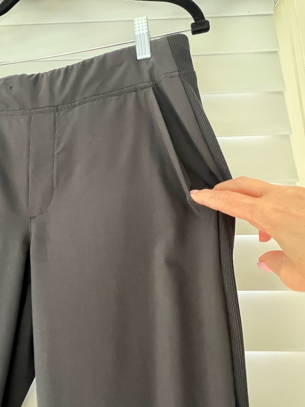 Athleta Black Straight-Leg Pull-On Pants - Picture 2 of 7